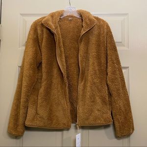 ❌DONATED❌ Brown full zip fleece teddy jacket